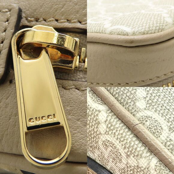 GUCCI Authentic Cream Leather Shoulder Bag - Picture 5 of 10